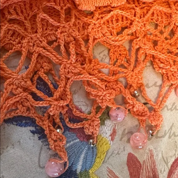 Zara Cropped Crochet Beaded Sweater - Picture 7 of 7